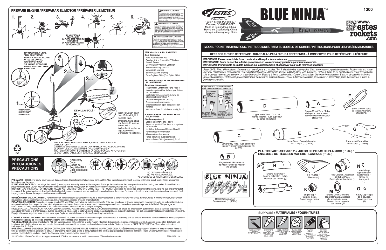 ESTES BLUE NINJA User Manual