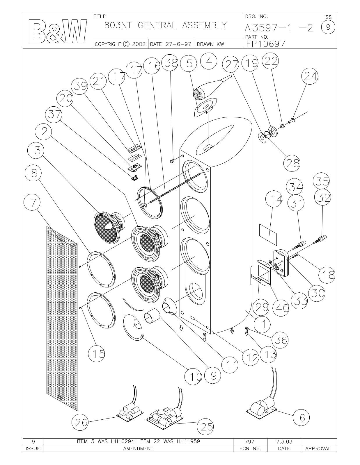 Bowers and Wilkins N-803 Service manual