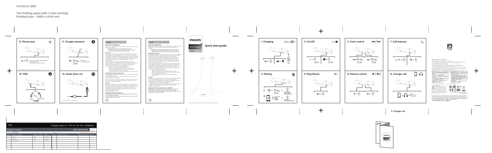 Philips TAPN505BK Quick Start Guide