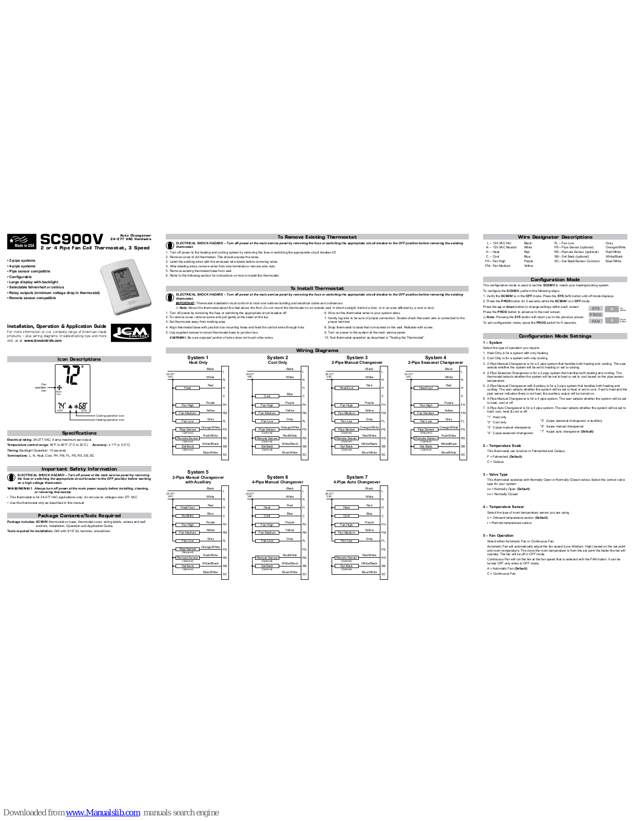 ICM Controls SC900V Installation, Operation & Application Manual