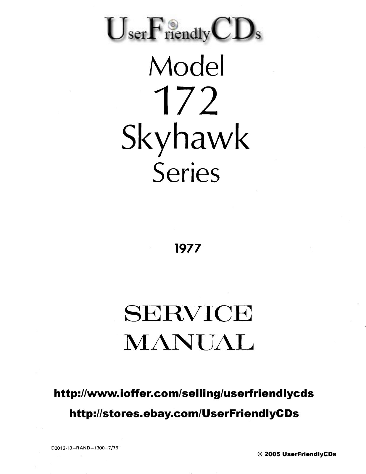 Cessna 172 Skyhawk SERIES Service Manual