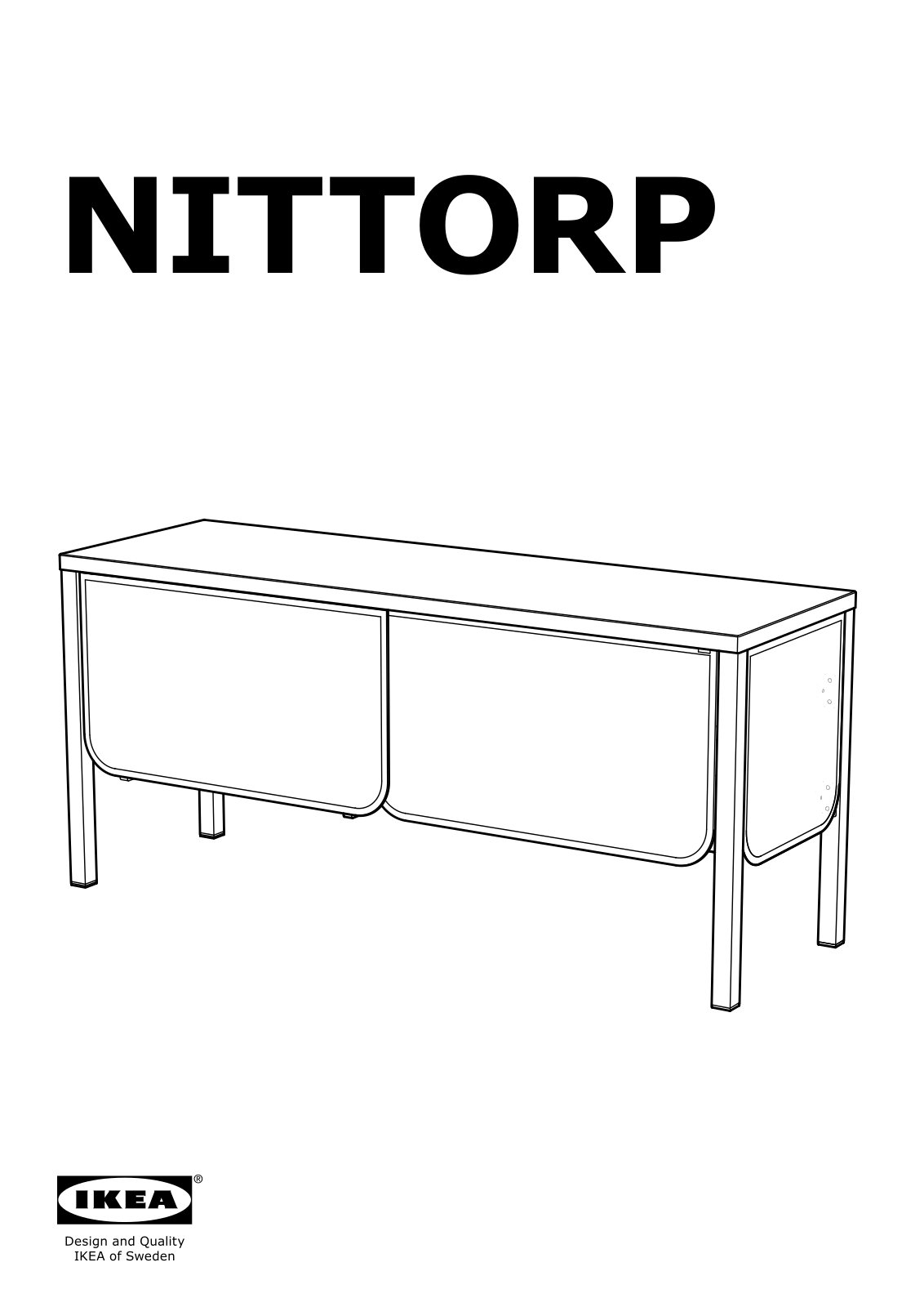 IKEA NITTORP TV unit User Manual