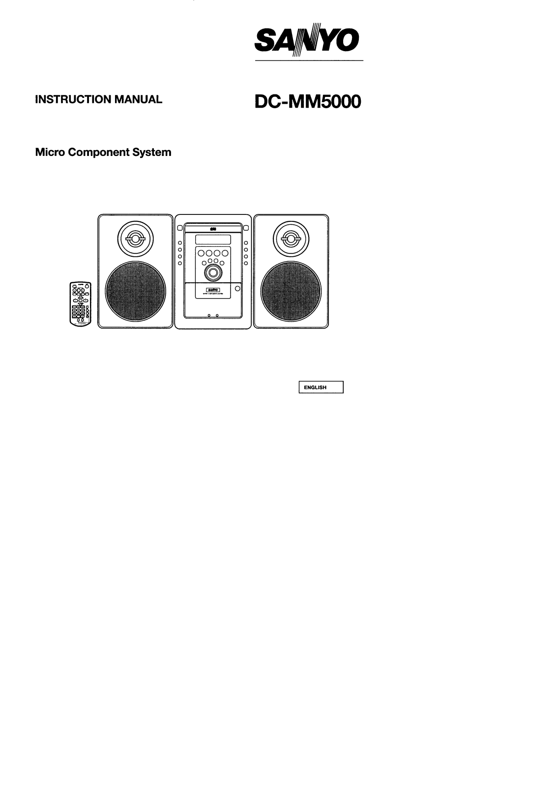 Sanyo DC-MM5000 Instruction Manual