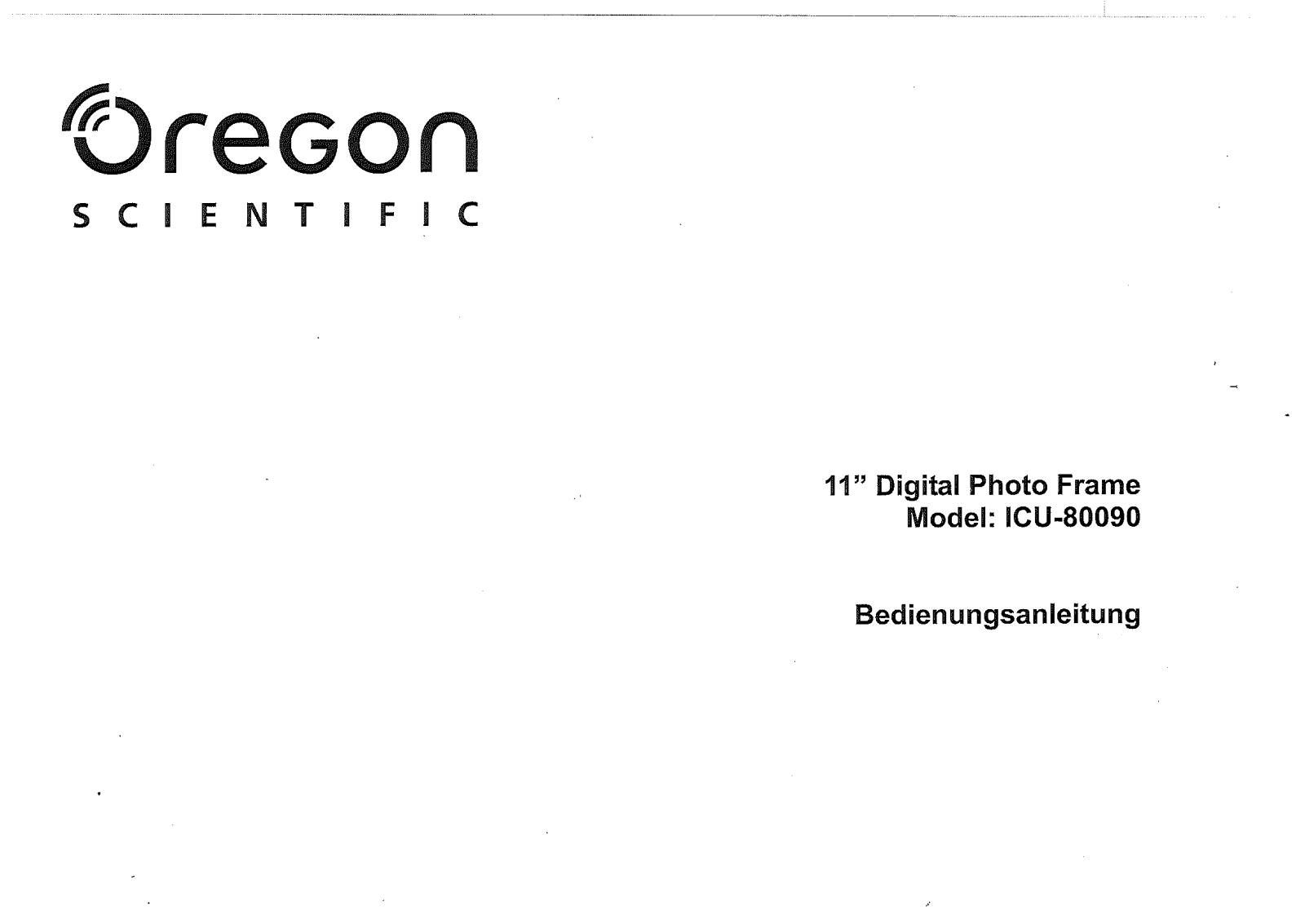 Oregon Scientific ICU-80090 User manual