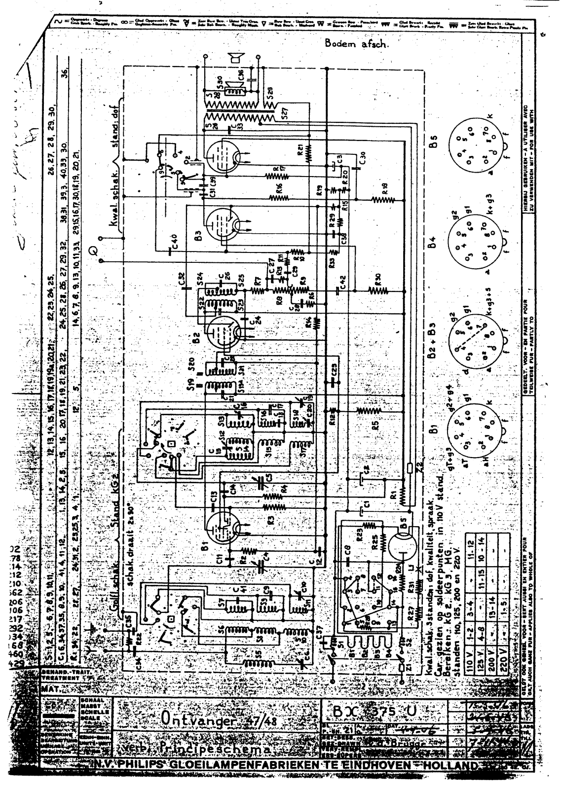 Philips BX375U-S1 Schematic