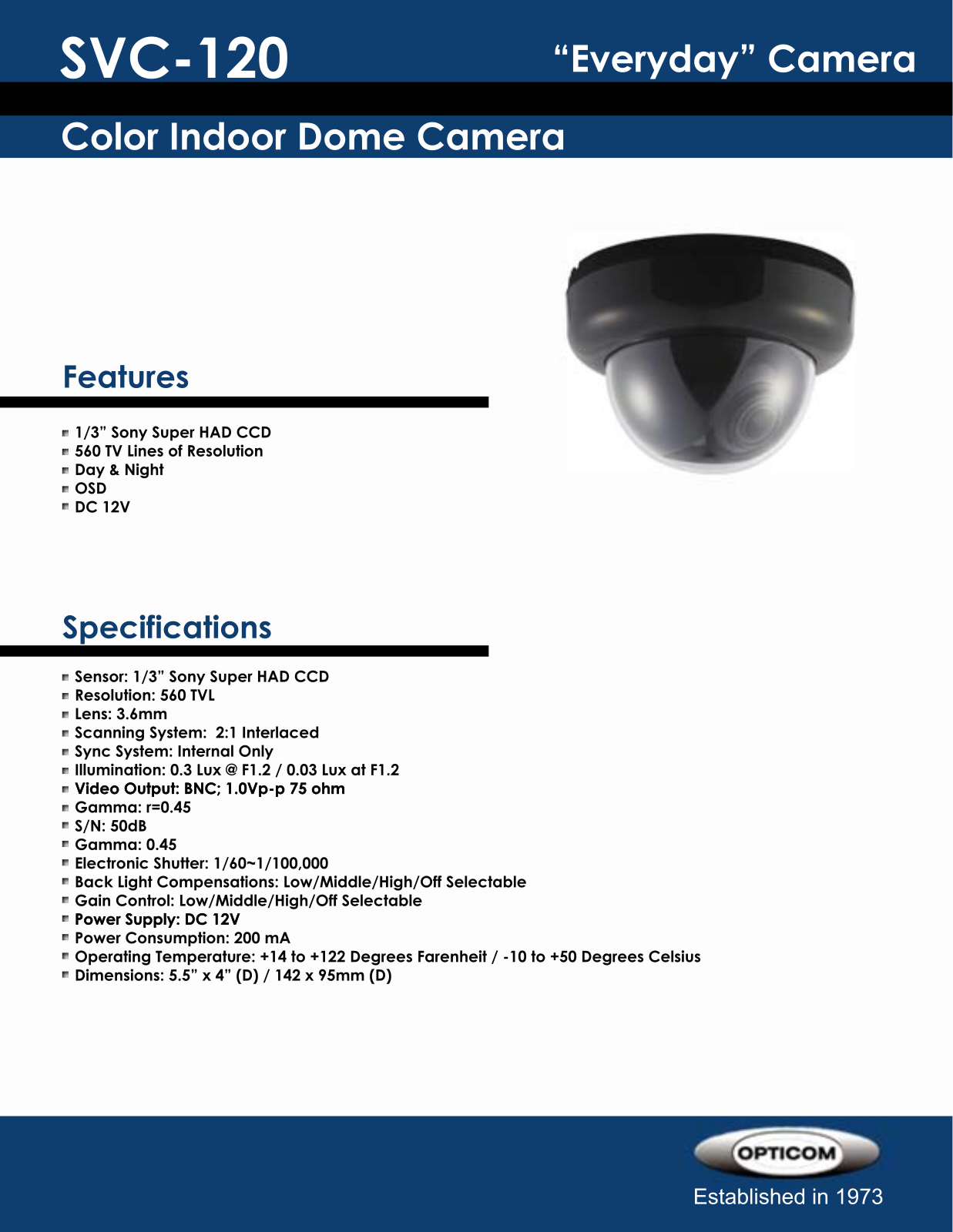 Opticom SVC-120 DATASHEET - ManualMachine.com
