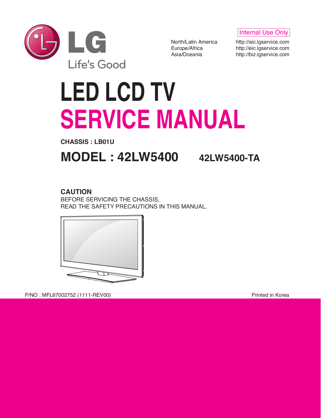 LG 42LW5400-TA Schematic