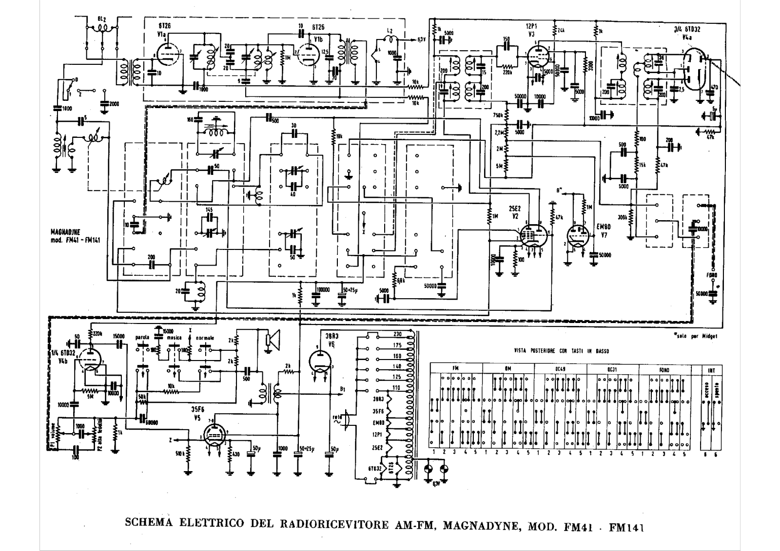 Magnadyne fm41, fm141 schematic