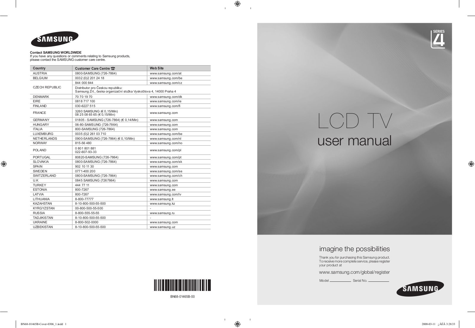 SAMSUNG LE32A430T1, LE32A431T2 User Manual