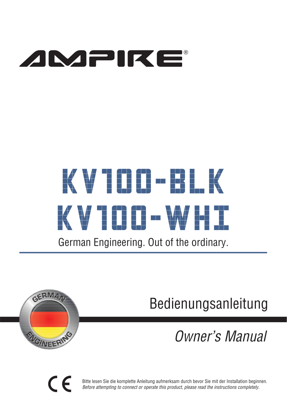 Ampire KV100 User guide - ManualMachine.com