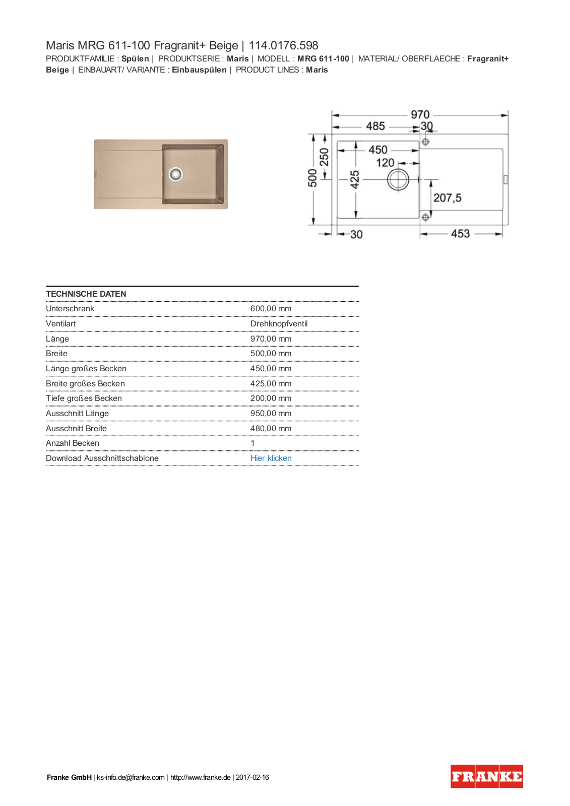 Franke 114.0176.598 Service Manual