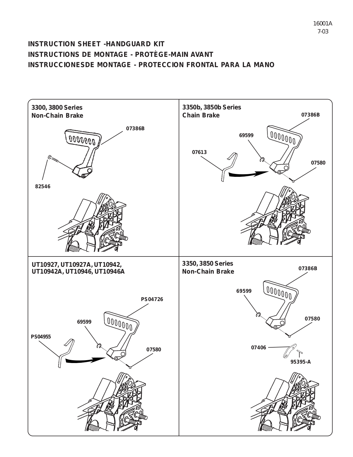 Homelite 16001A User Manual