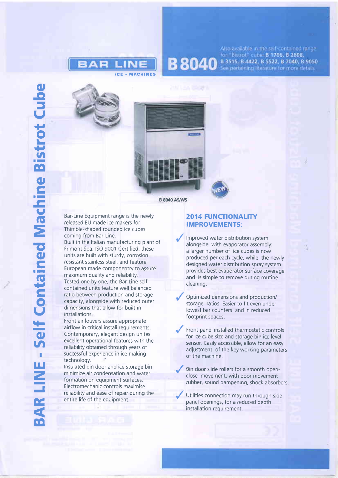 BAR LINE B 8040 WS, B 8040, B 8040 AS Datasheet - ManualMachine.com