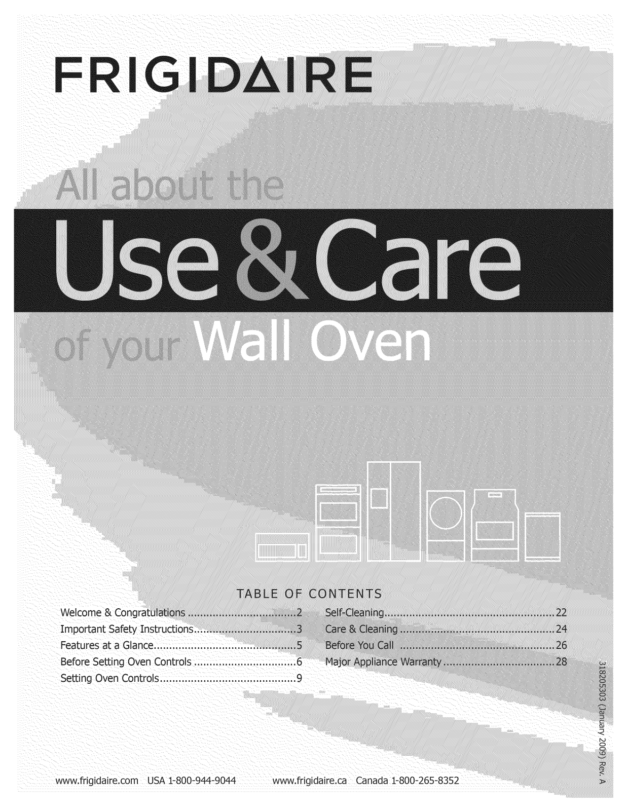 Frigidaire FGET3065KFA, FGET3065KBA, FGET3045KWA, FGET3045KFA, FGET3045KBA Owner’s Manual