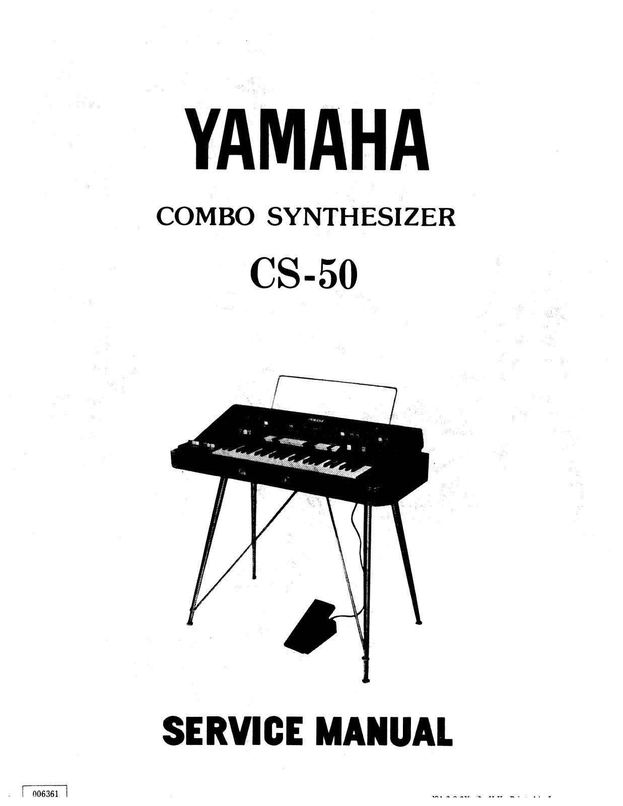 Yamaha CS-50 Service Manual