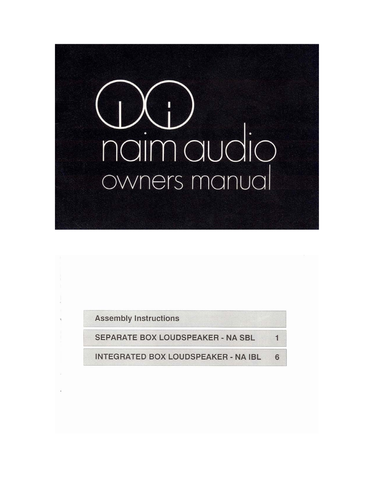 Naim Audio NASBL Owners manual