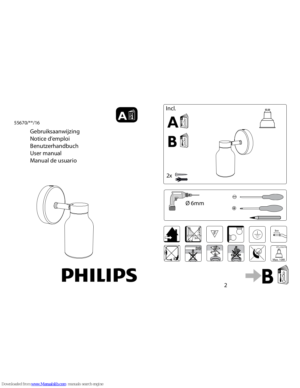 Philips 55670-17-16, 55670-31-16, 55670/**/16 User Manual - ManualMachine.com