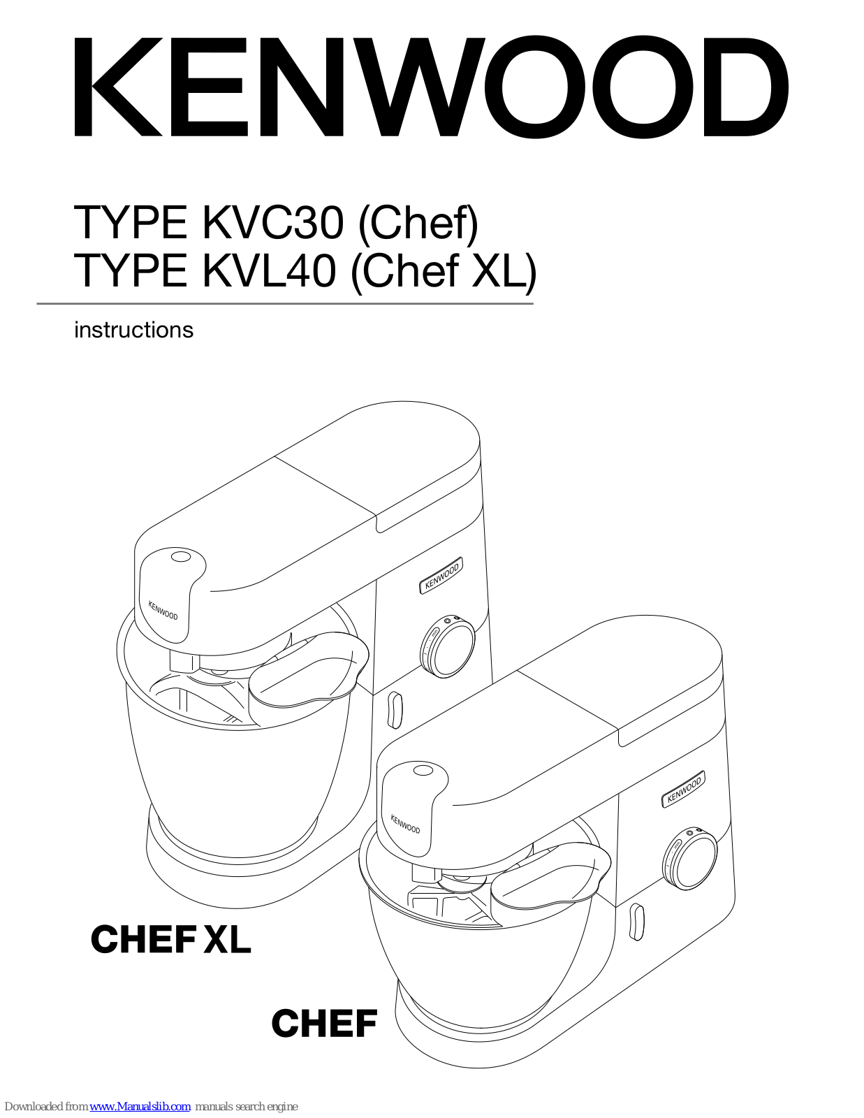 Kenwood KVC30, KVL40 Instructions Manual