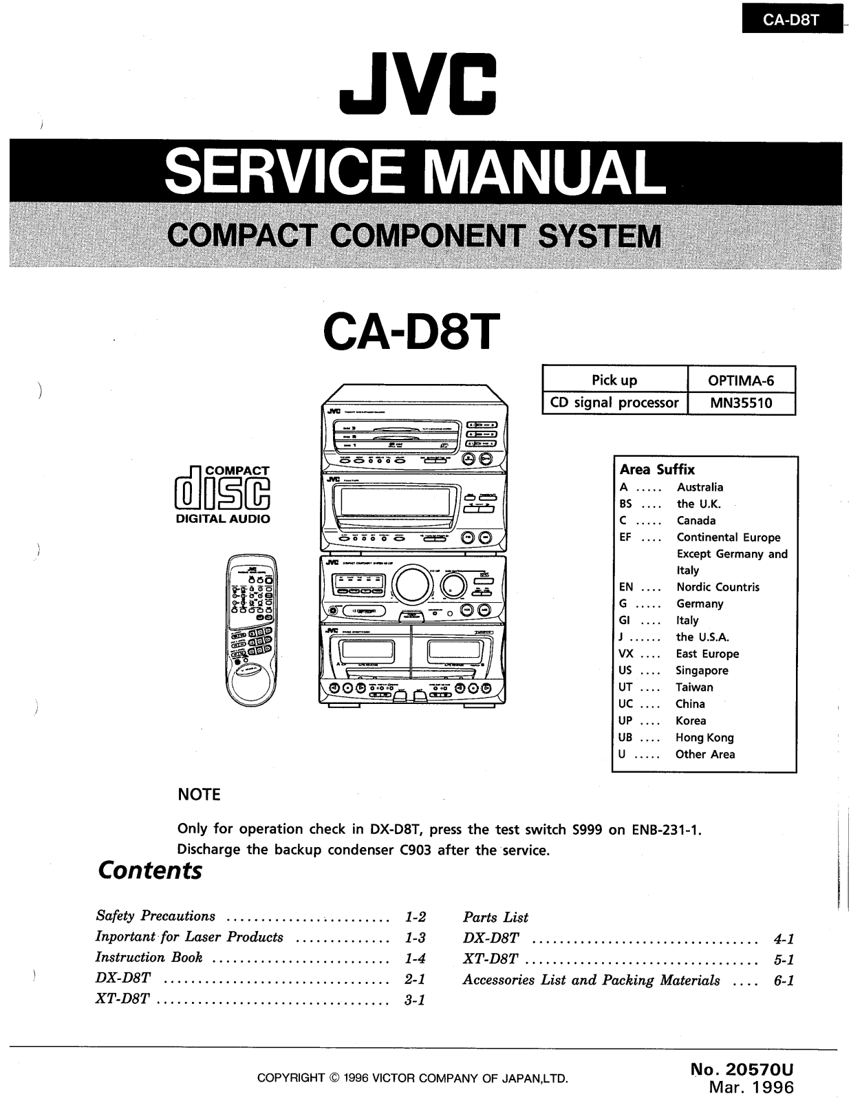 JVC CAD-8-T Service manual