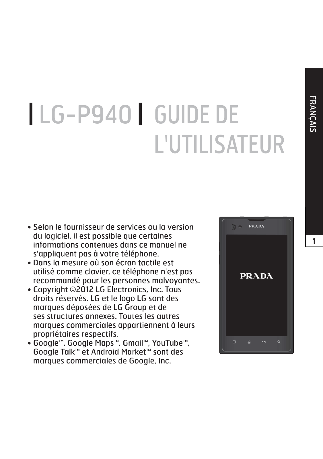 LG P940 User Manual