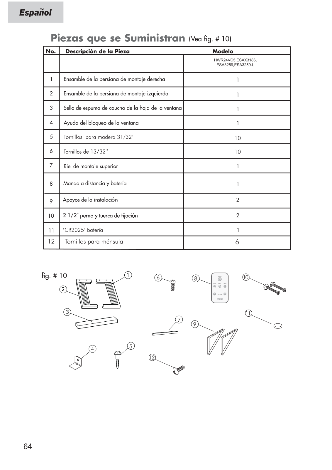 Haier ESAX3186, ESA3155 User Manual