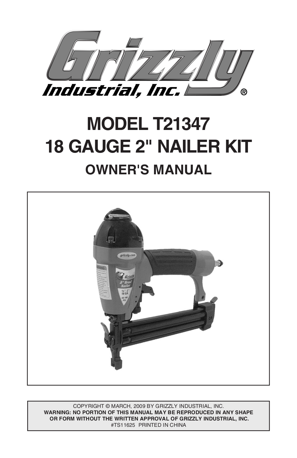 Grizzly T21347 User Manual 2