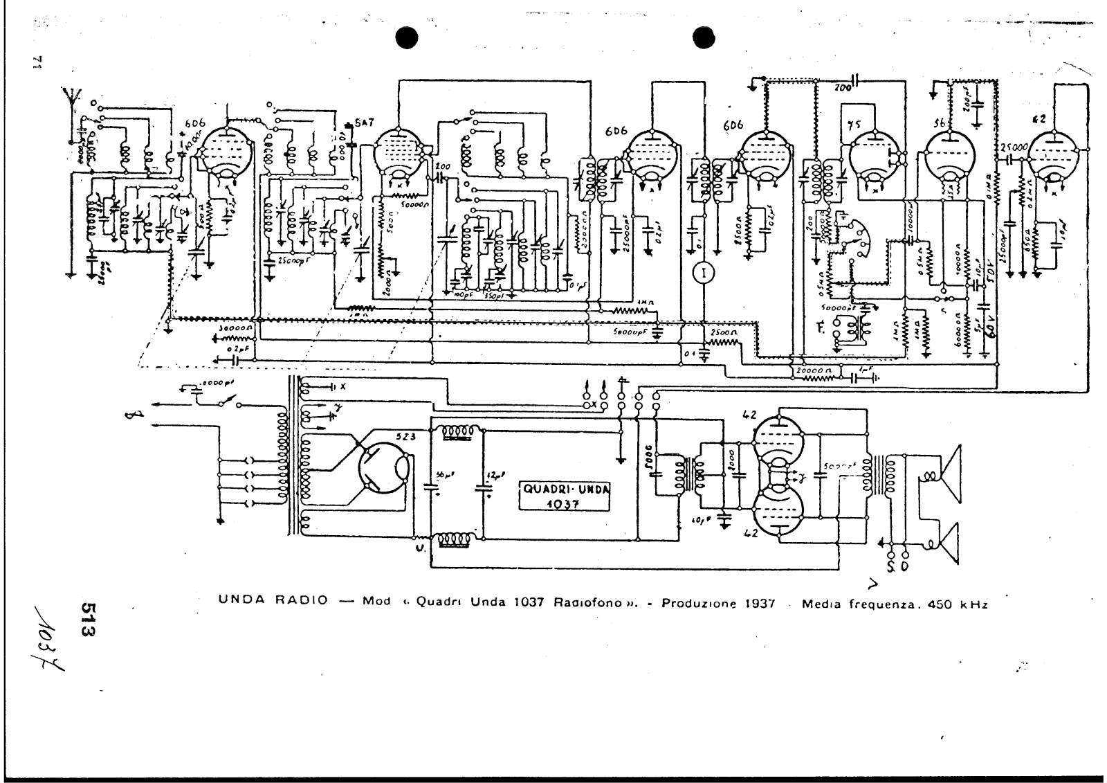 Unda Radio 1037 schematic