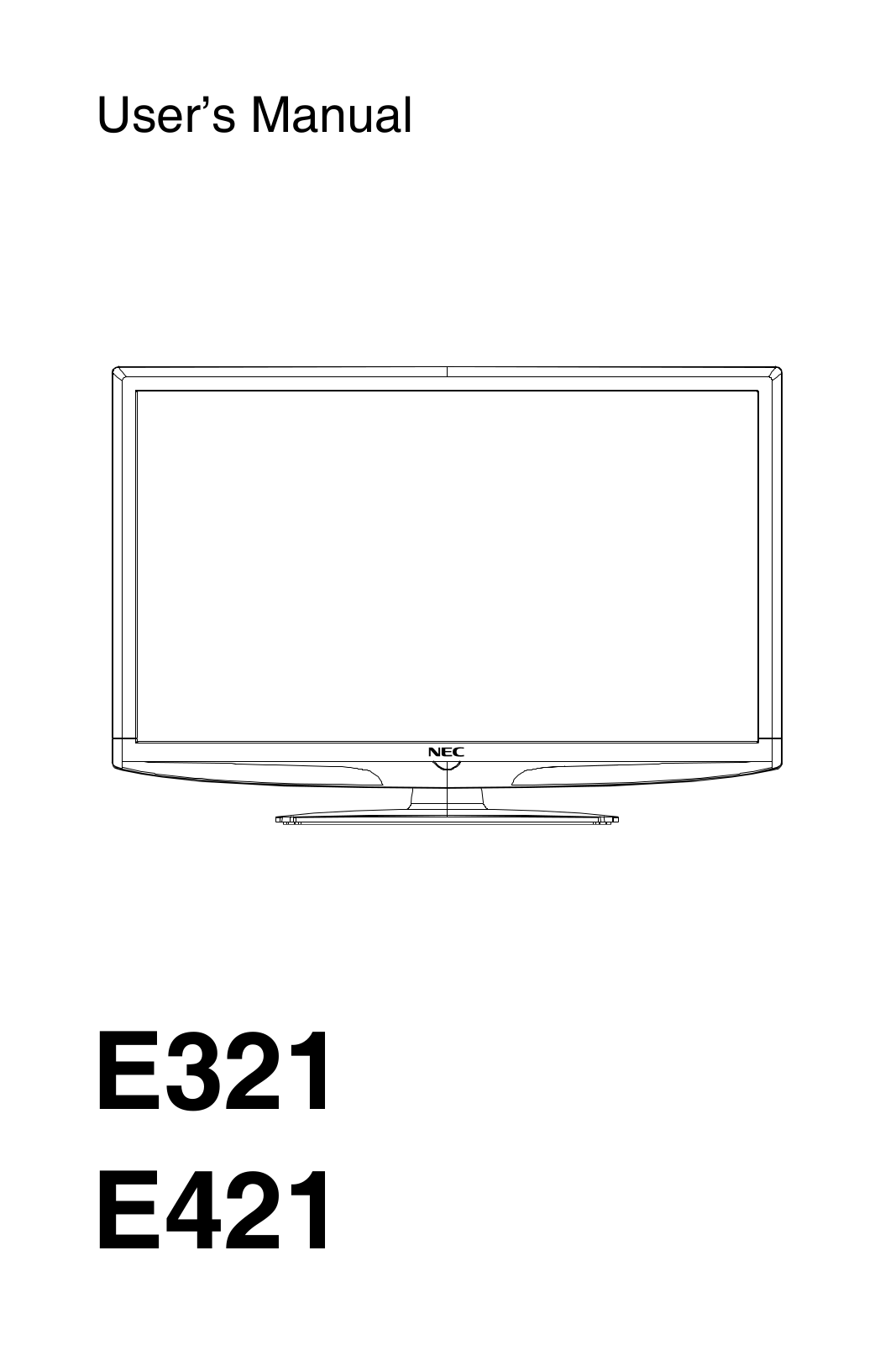 NEC E421, E321 User Manual