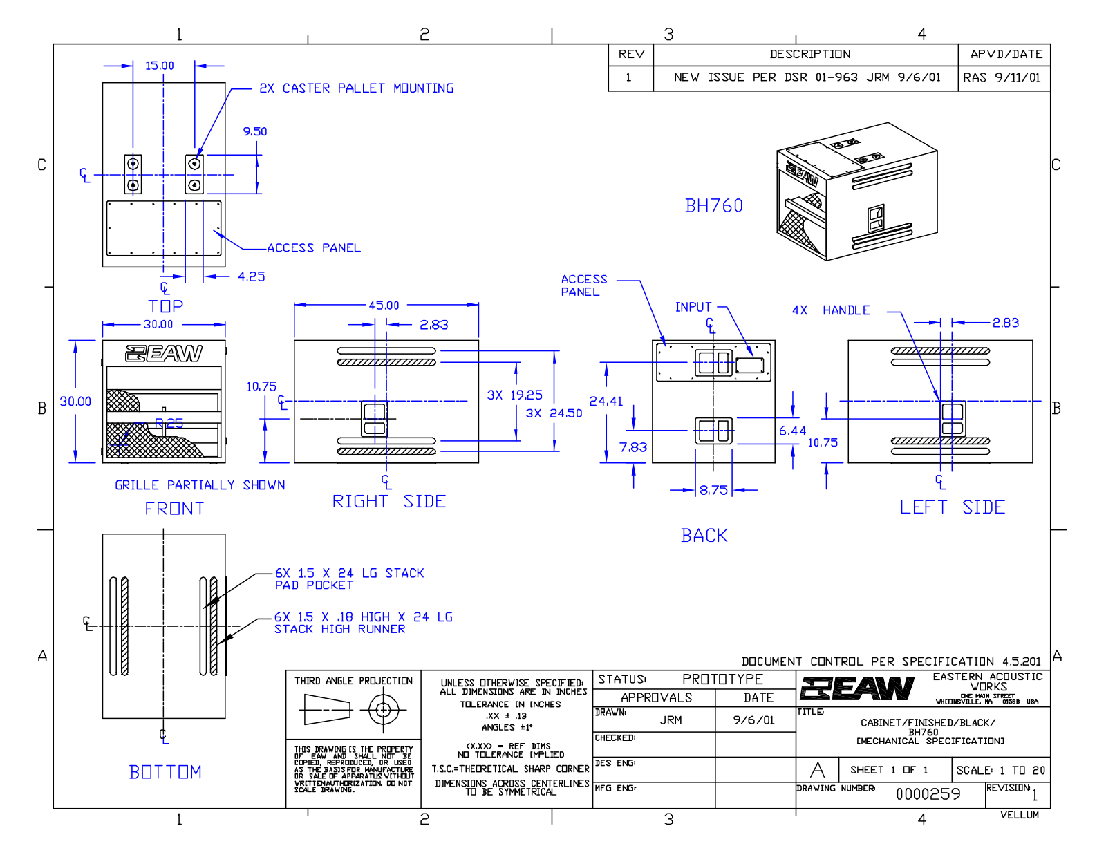 EAW BH760 Service Manual