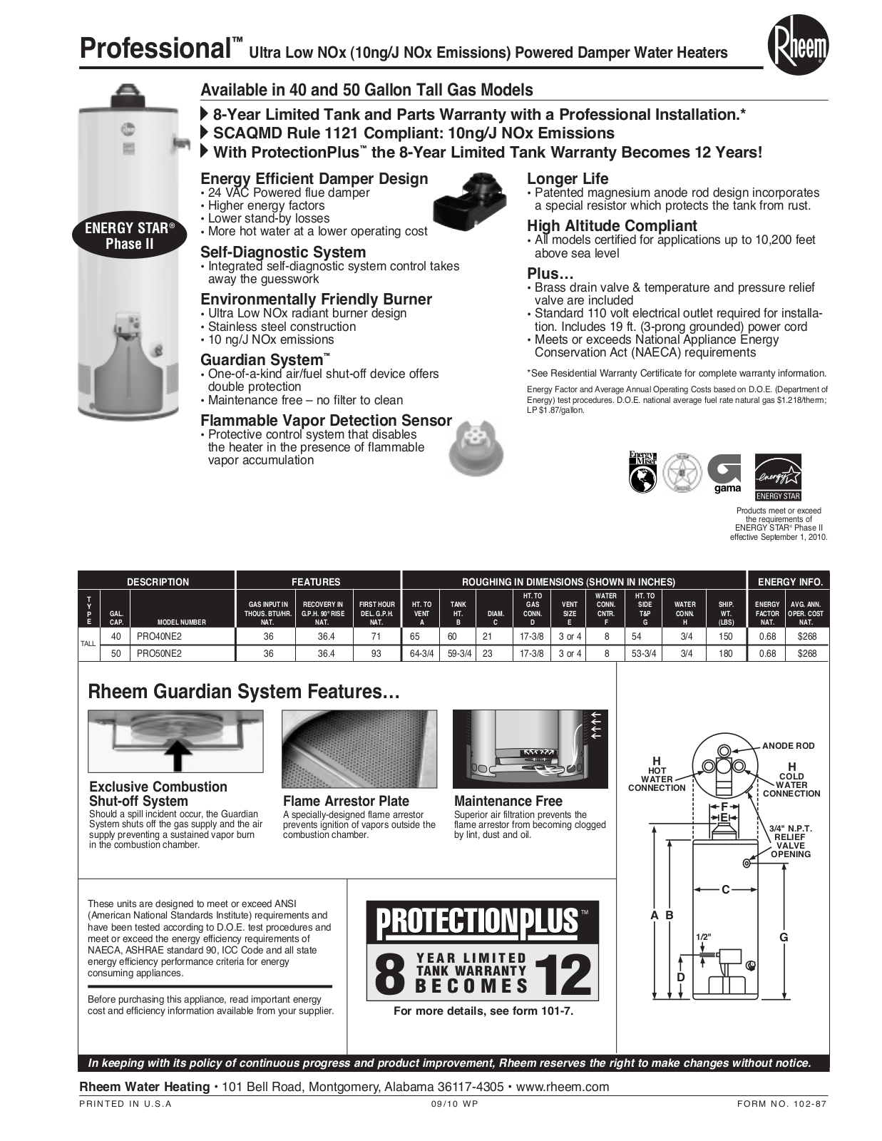 Rudd PRO40NE2 User Manual