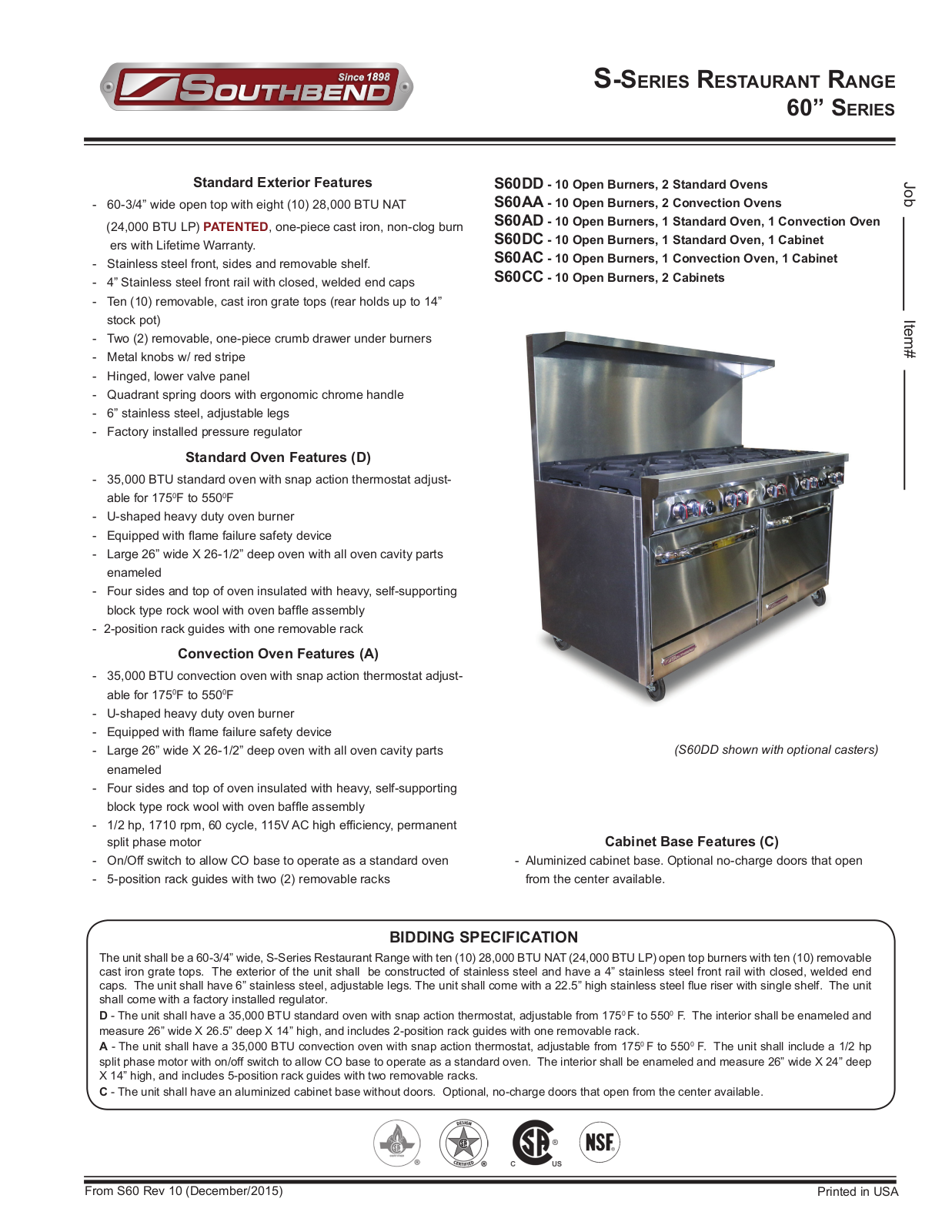 Southbend S60AA User Manual