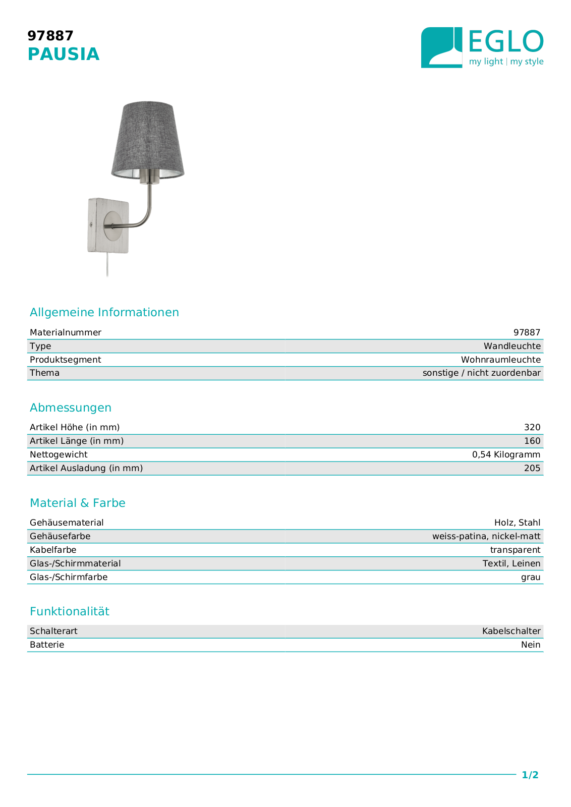 Eglo 97887 Service Manual