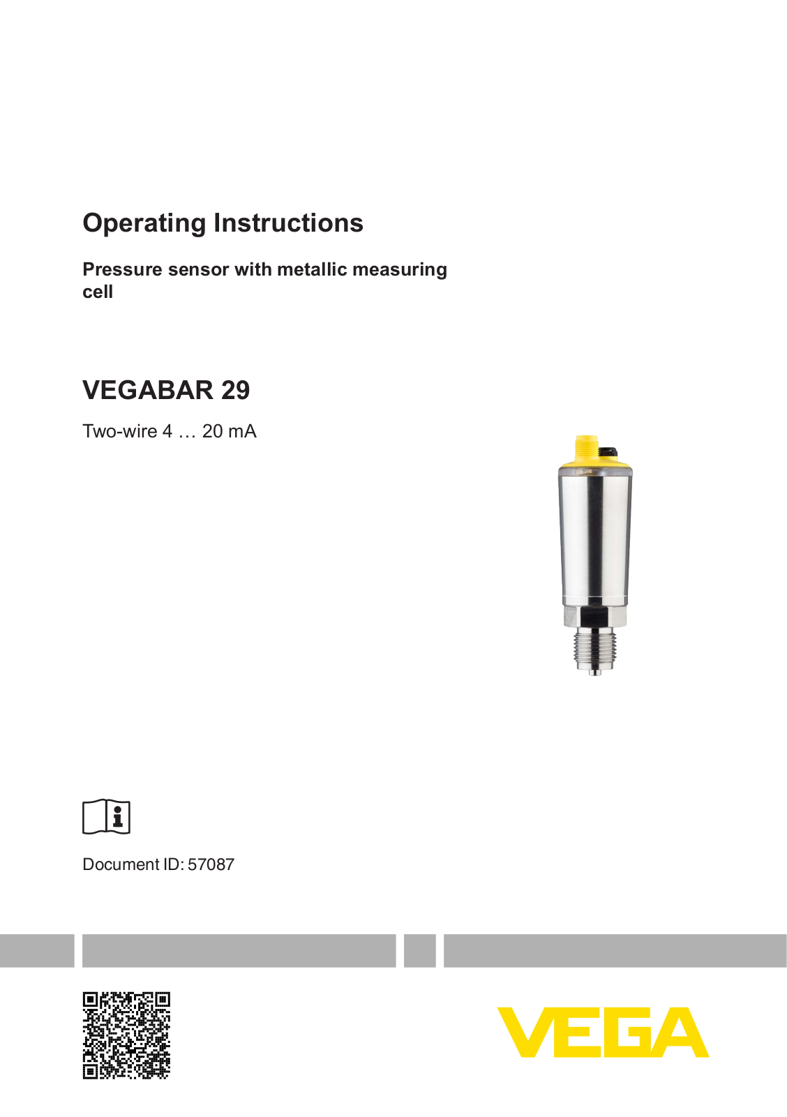 VEGA VEGABAR 29 Operating Instructions