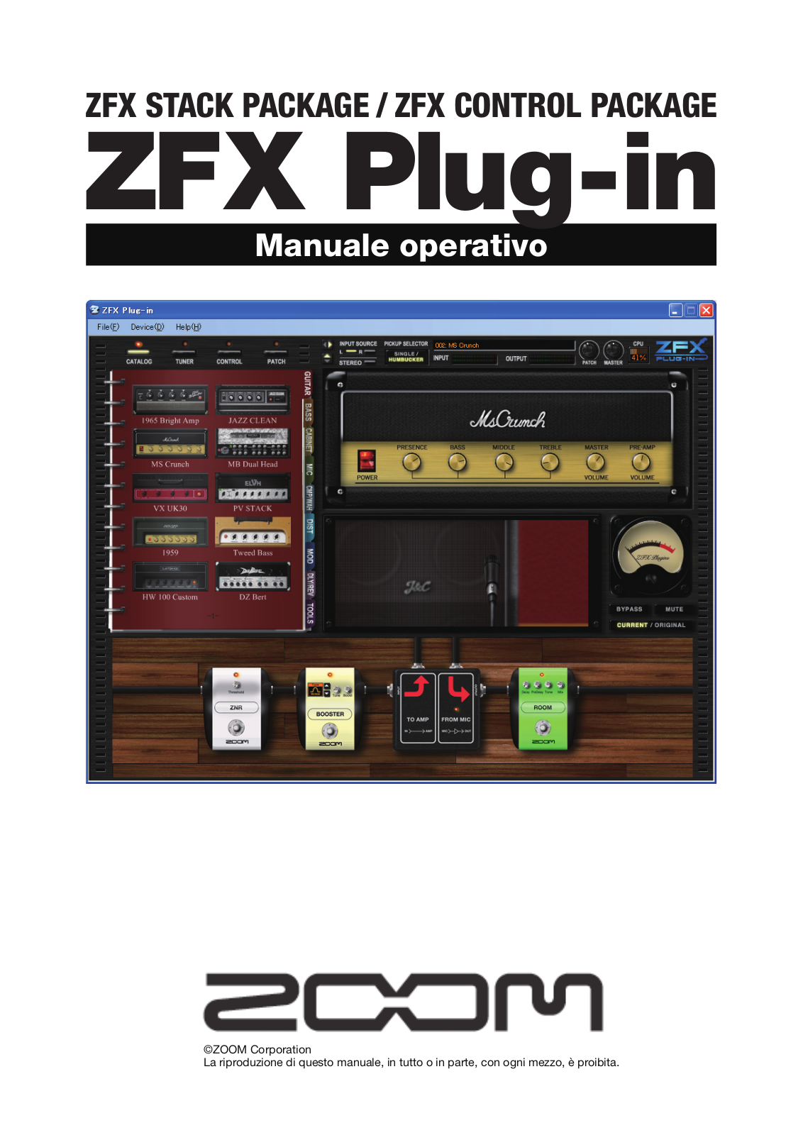 Zoom PLUG-IN, ZFX User Manual