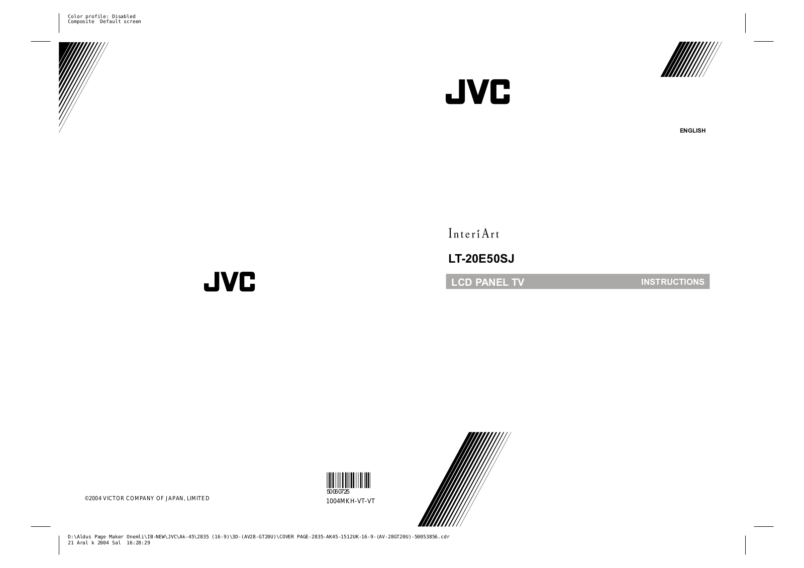 JVC LT-20E50SJ User Manual