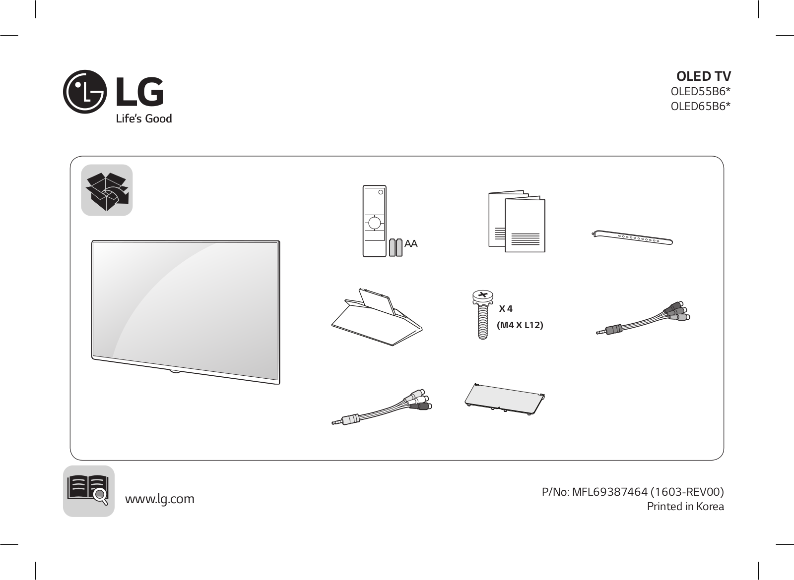 LG OLED55B6Y Owner’s Manual