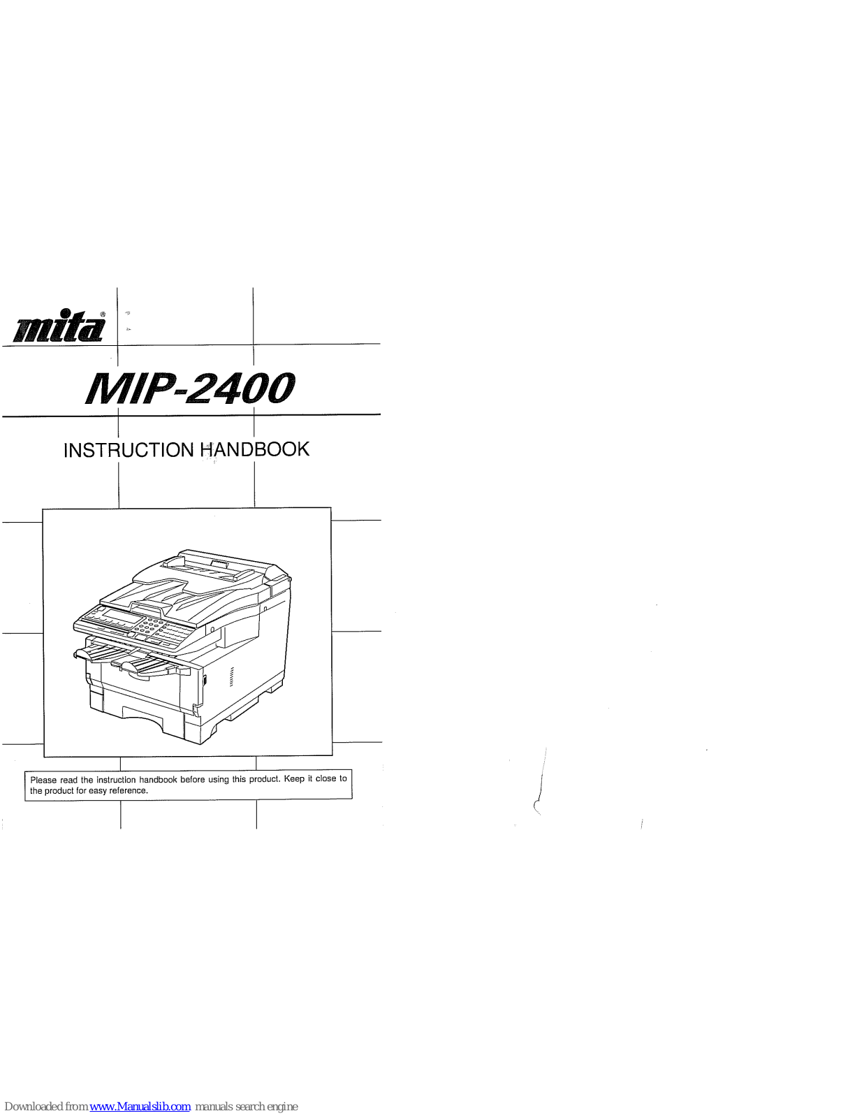 Mita MIP-2400 Instructions Manual - ManualMachine.com