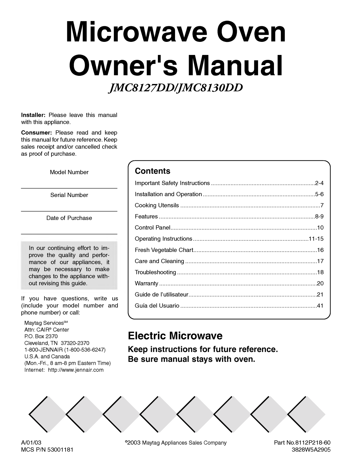 LG JMC8130DDS, JMC8127DDS, JMC8130DDW, JMC8130DDB, JMC8127DDQ User Manual