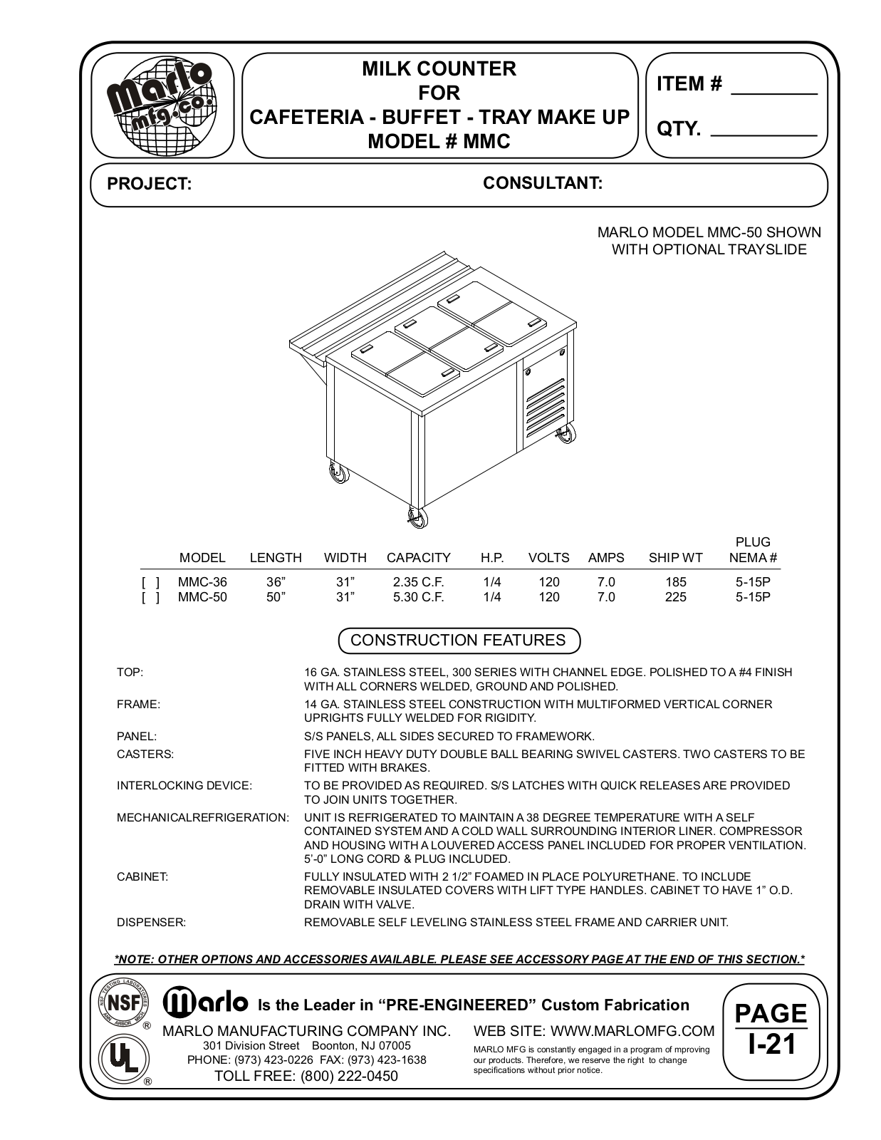 Marlo MMC-36 User Manual