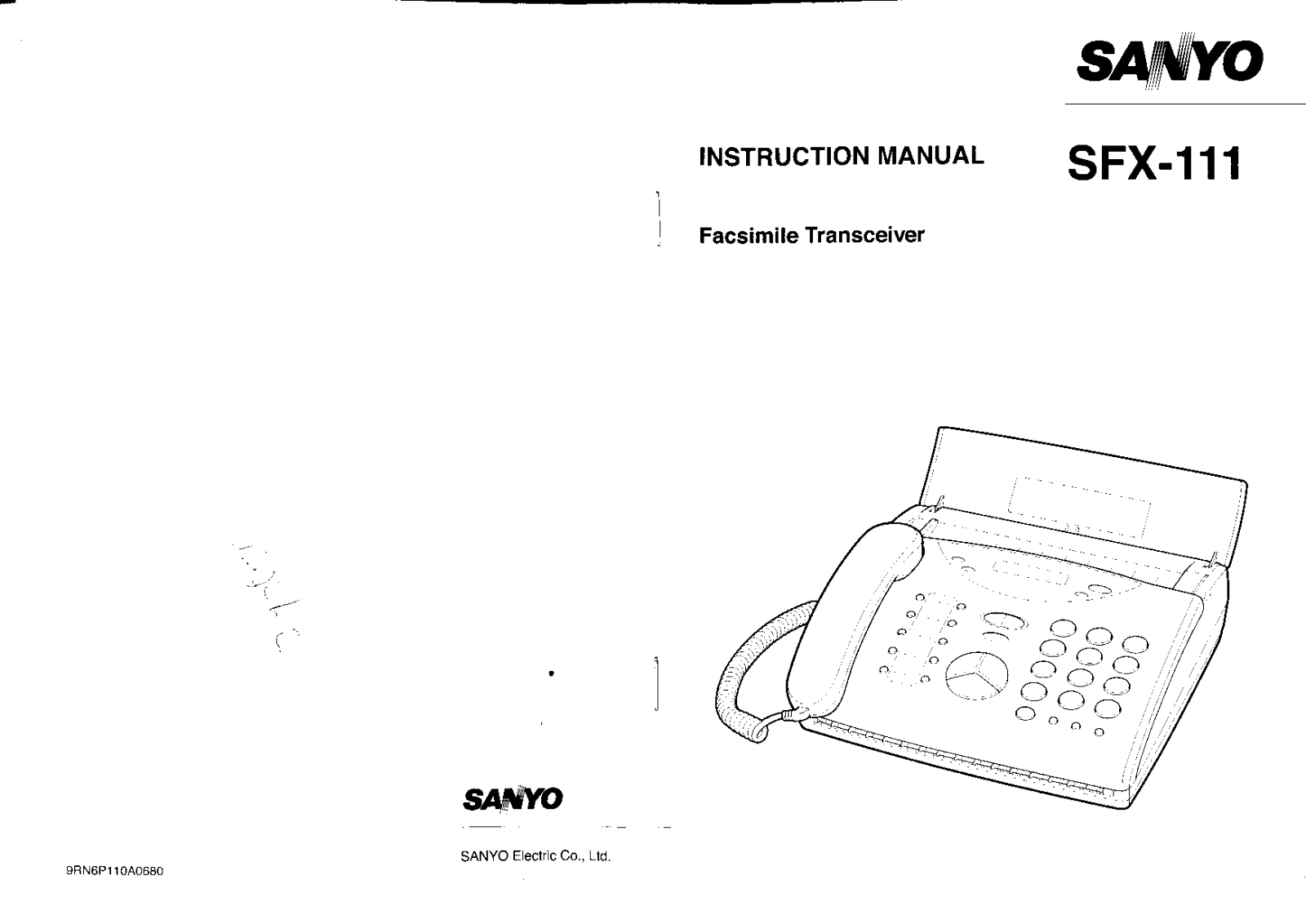 Sanyo SFX-111 Manual