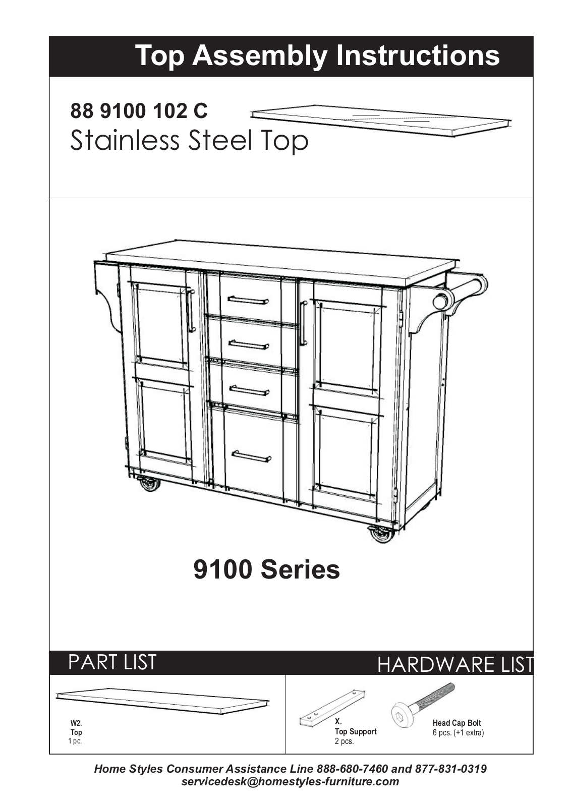 Home Styles 9100-1012 User Manual