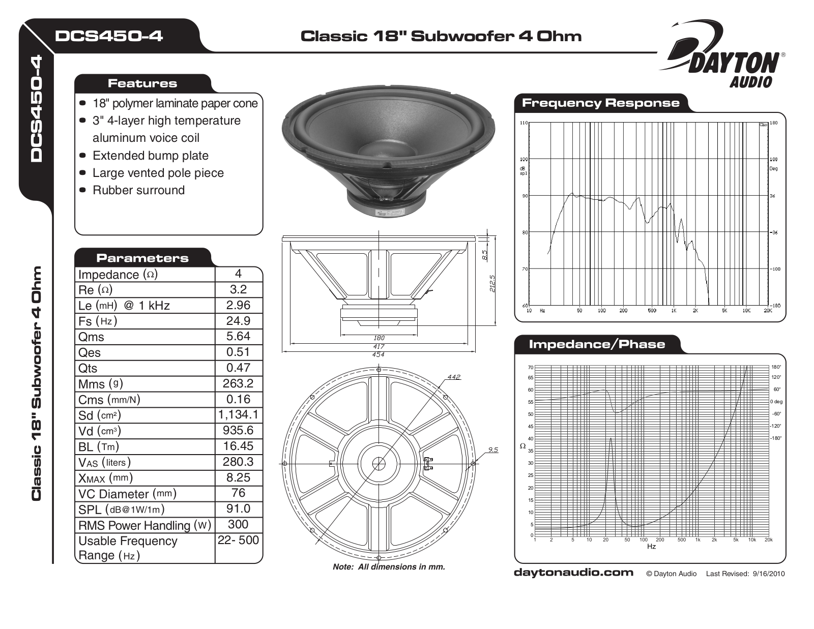 Dayton DCS450-4 User Manual