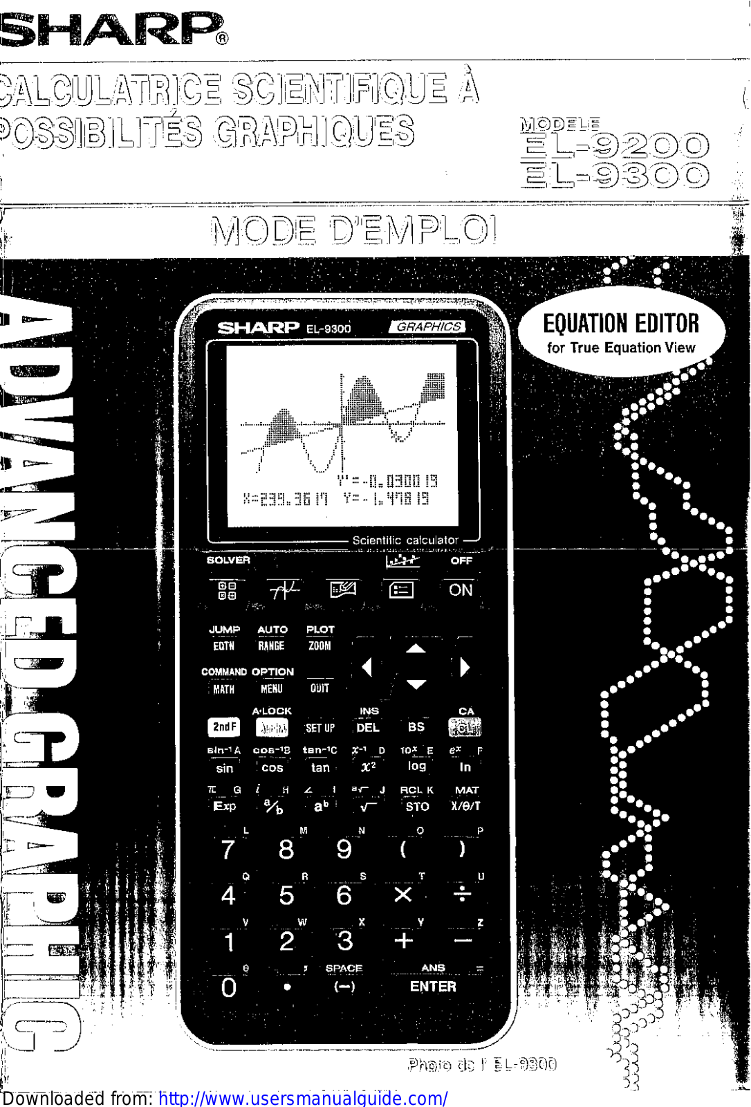 SHARP EL-9200/9300 User Manual