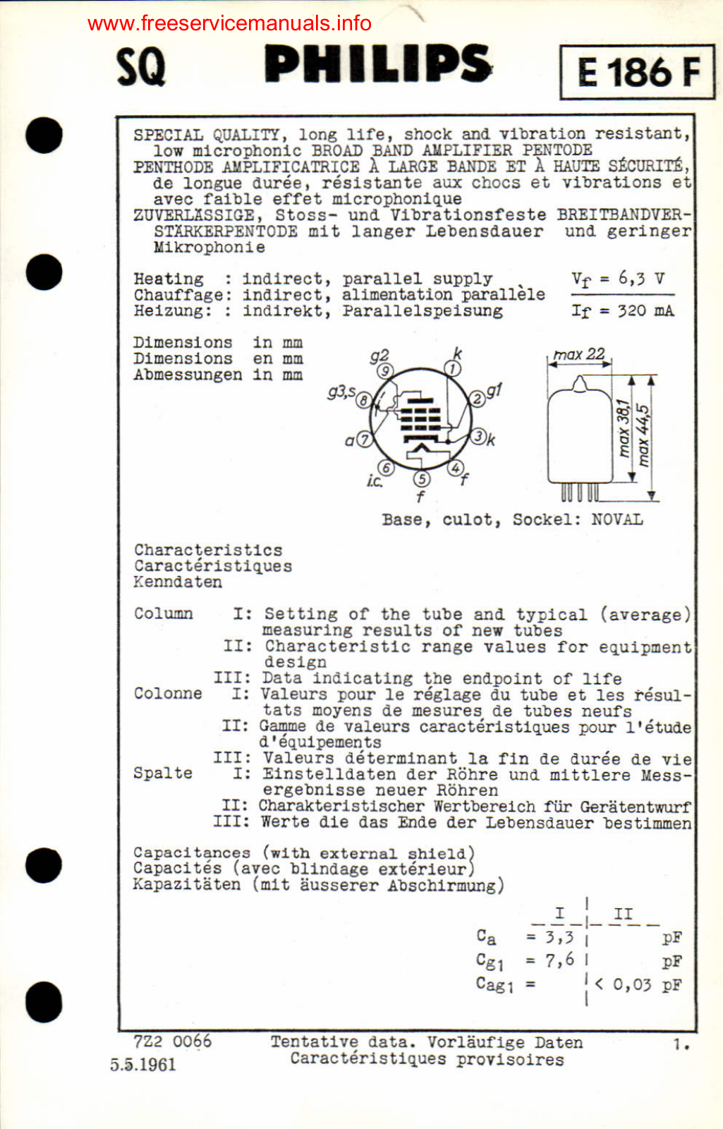 Philips e186f DATASHEETS