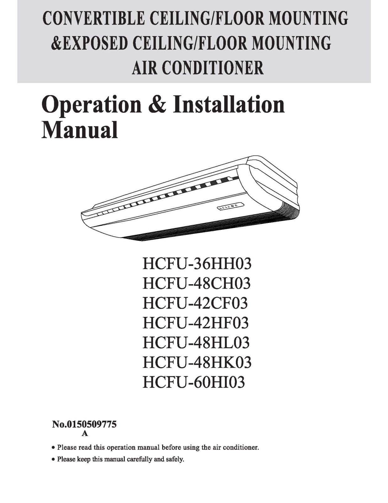Haier HCFU-36HH03 user guide manual
