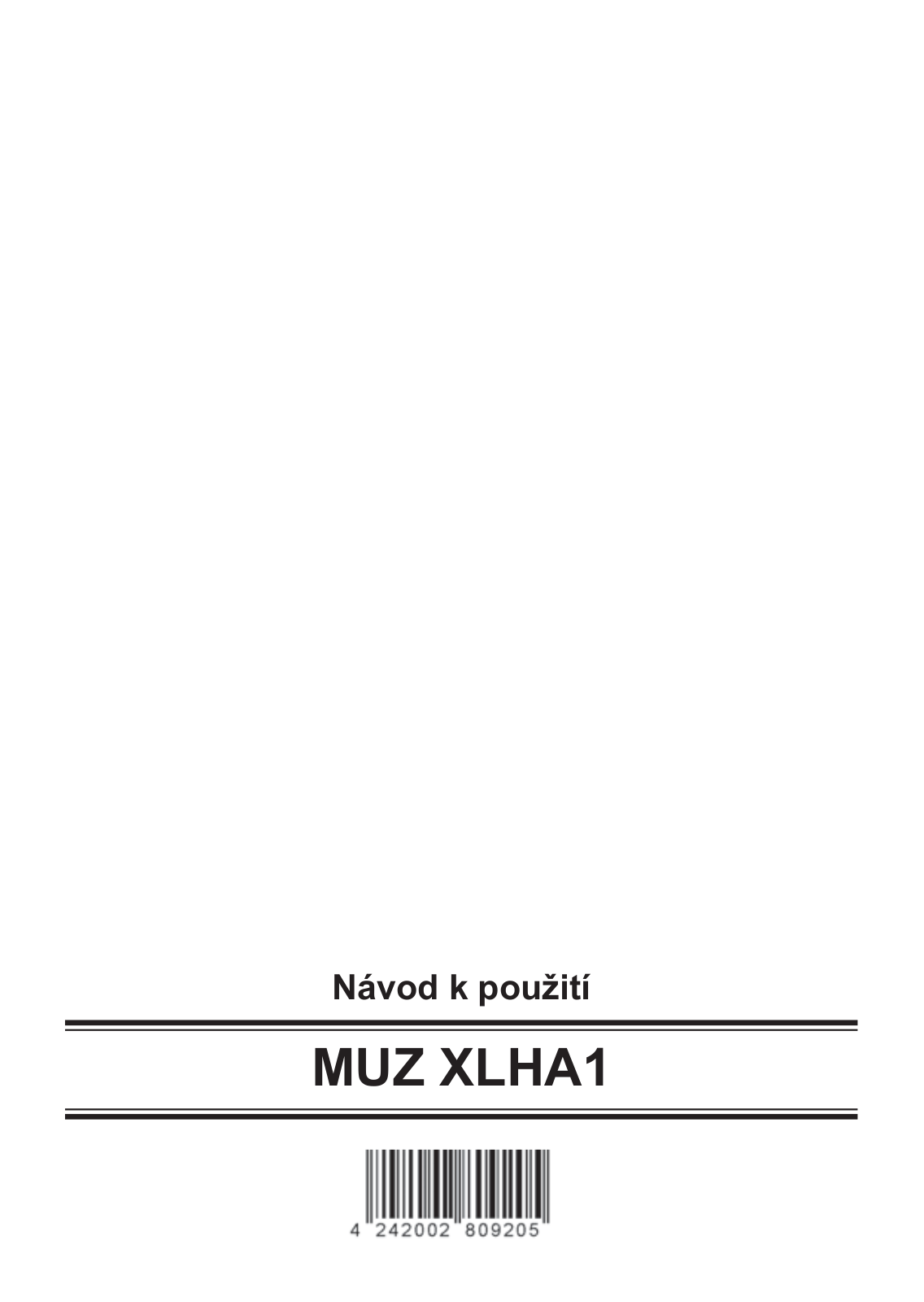 Bosch MUZ XLHA1 User Manual