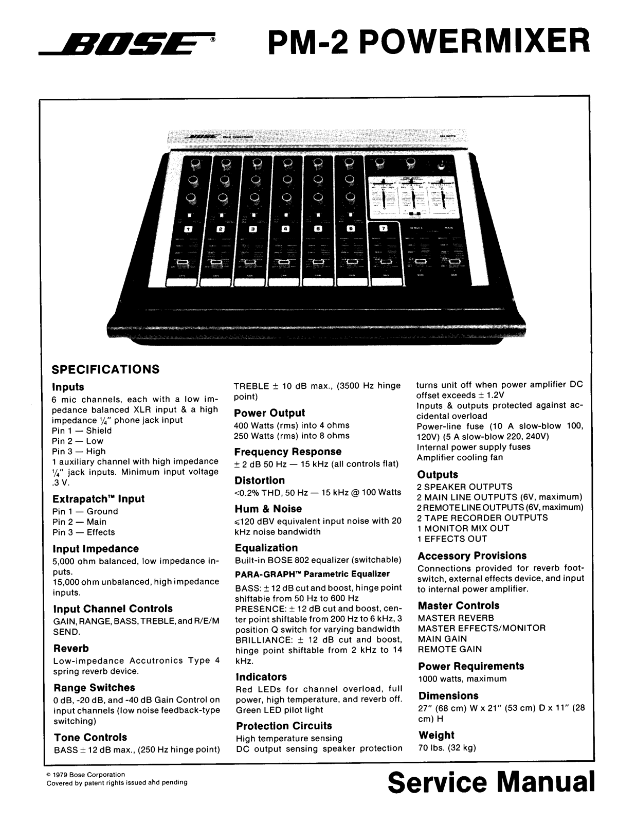 BOSE PM-2 Schematic