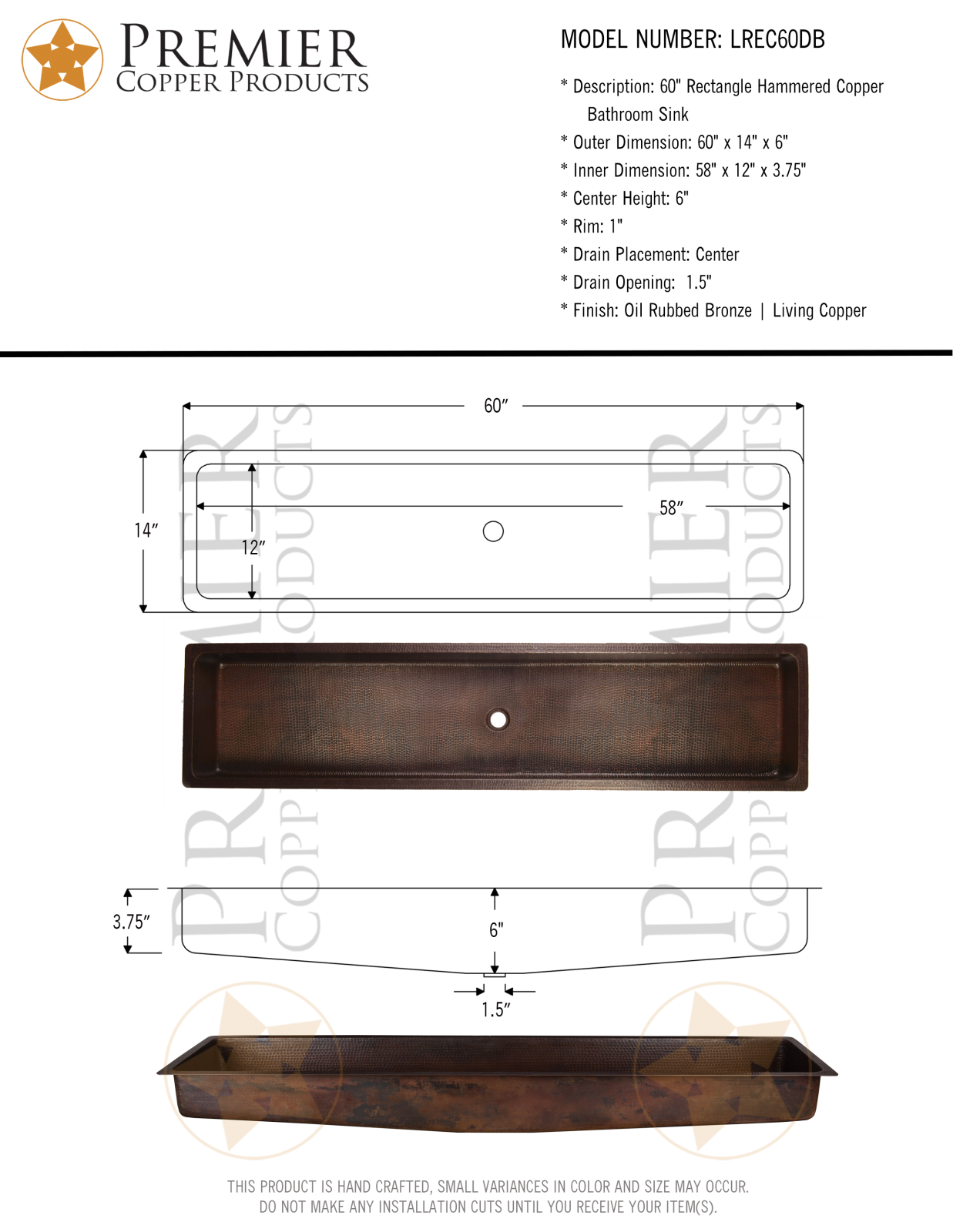 Premier Copper Products IER1987 Specifications - ManualMachine.com