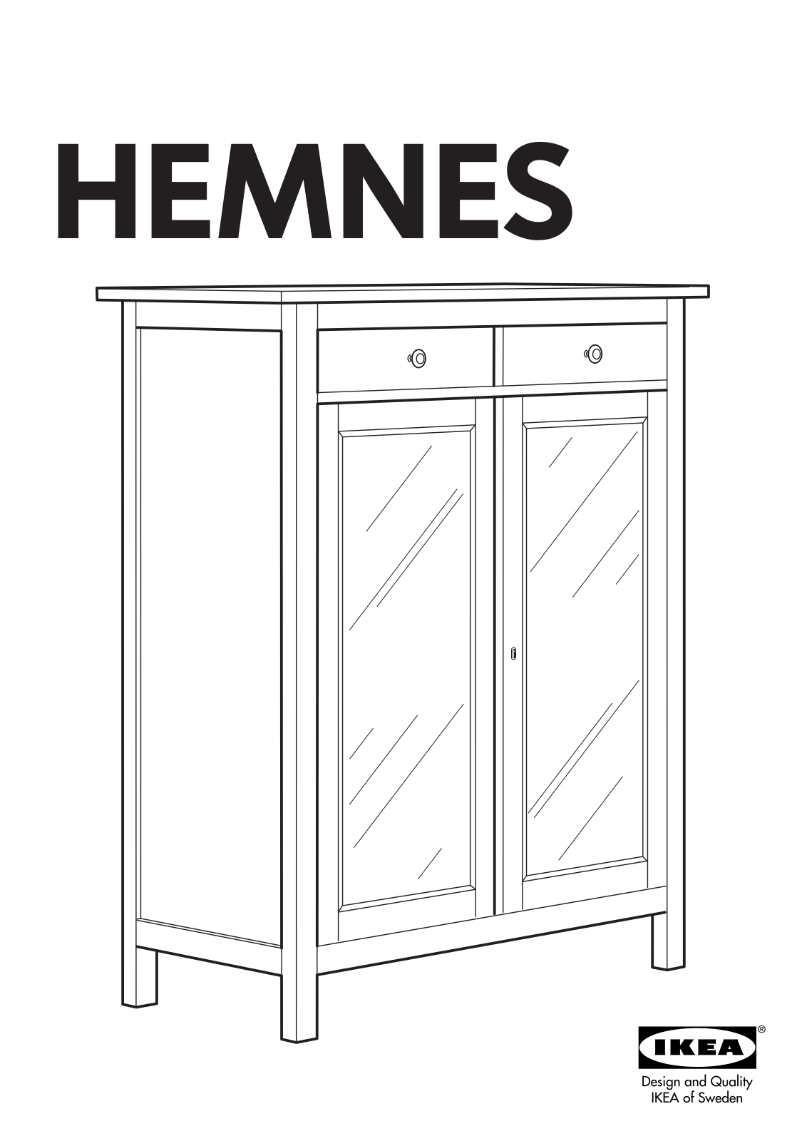 IKEA HEMNES LINEN CABINET Assembly Instruction