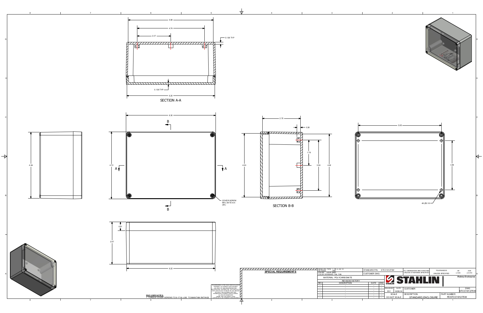 Stahlin STCC161275W Reference Drawing